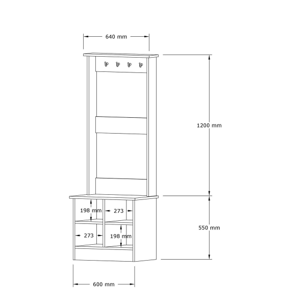 Έπιπλο Εισόδου (64x43x175) A-G Mare 835PUQ5061