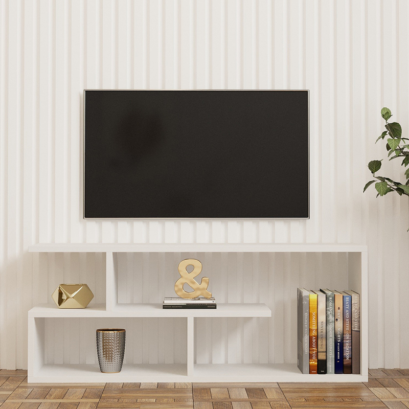 Έπιπλο Τηλεόρασης (100x29.6x40) A-G Cafu 835PUQ3074 White
