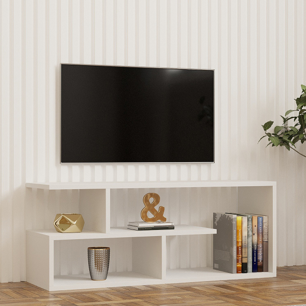 Έπιπλο Τηλεόρασης (100x29.6x40) A-G Cafu 835PUQ3074 White