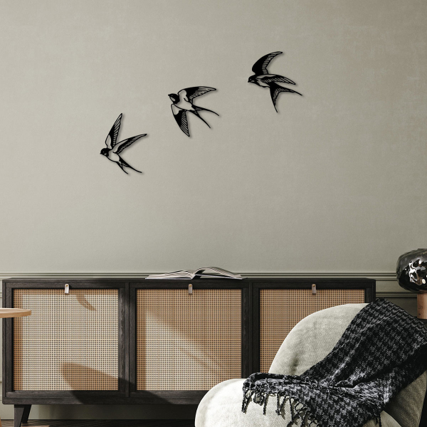 Διακοσμητικά Τοίχου (Σετ 3τμχ) A-G Swallows 899SKL2360