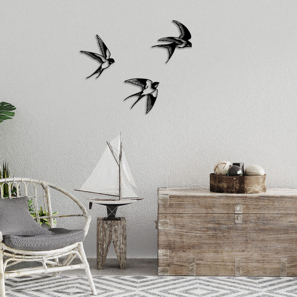 Διακοσμητικά Τοίχου (Σετ 3τμχ) A-G Swallows 899SKL2360