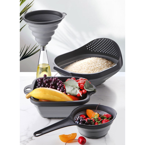 Σετ Σουρωτήρια & Χωνί Πτυσσόμενα 4τμχ A-G 430KSV9450