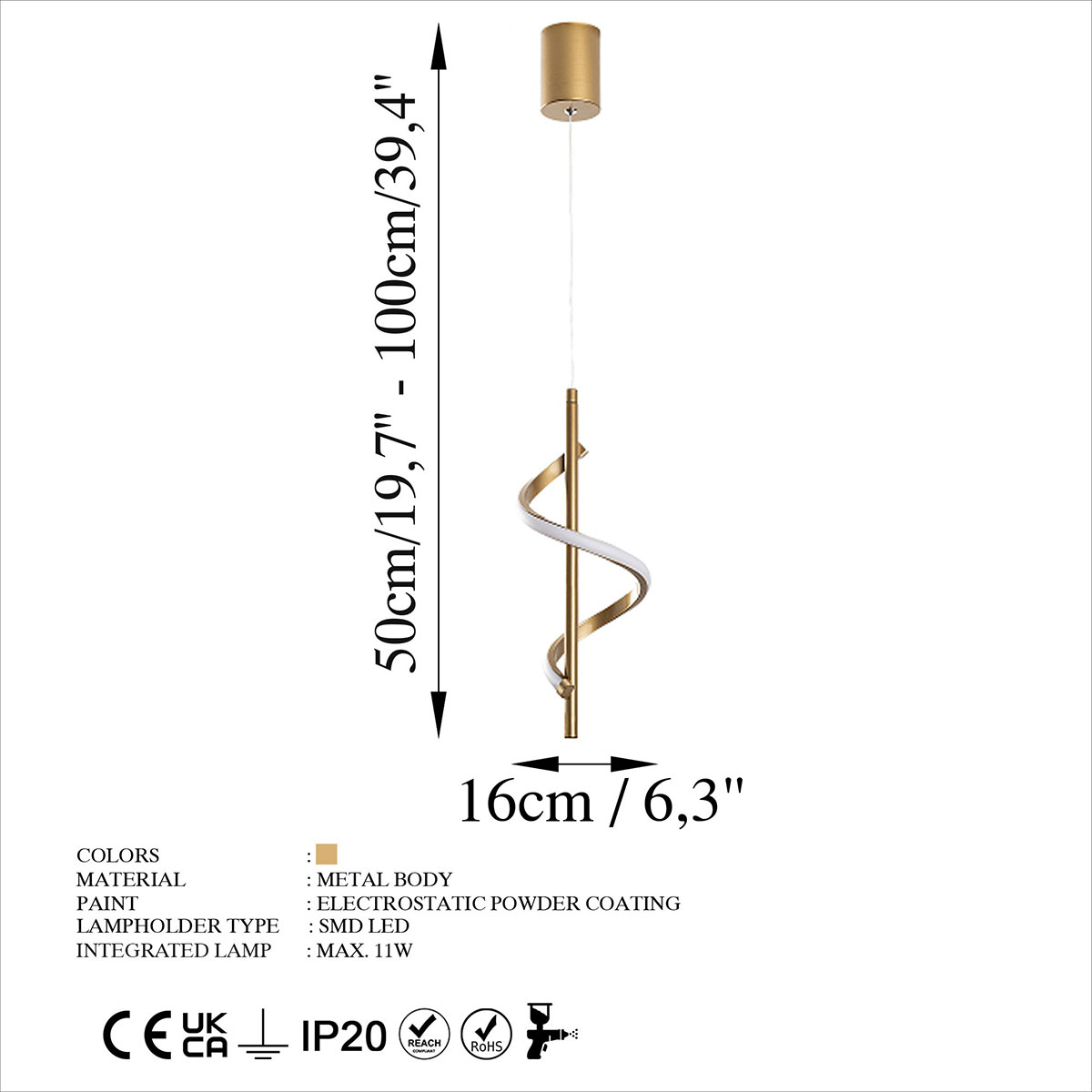 Φωτιστικό Οροφής Μονόφωτο Led A-G Likma 119Frs1514 Gold Home Φωτιστικά Spitishop