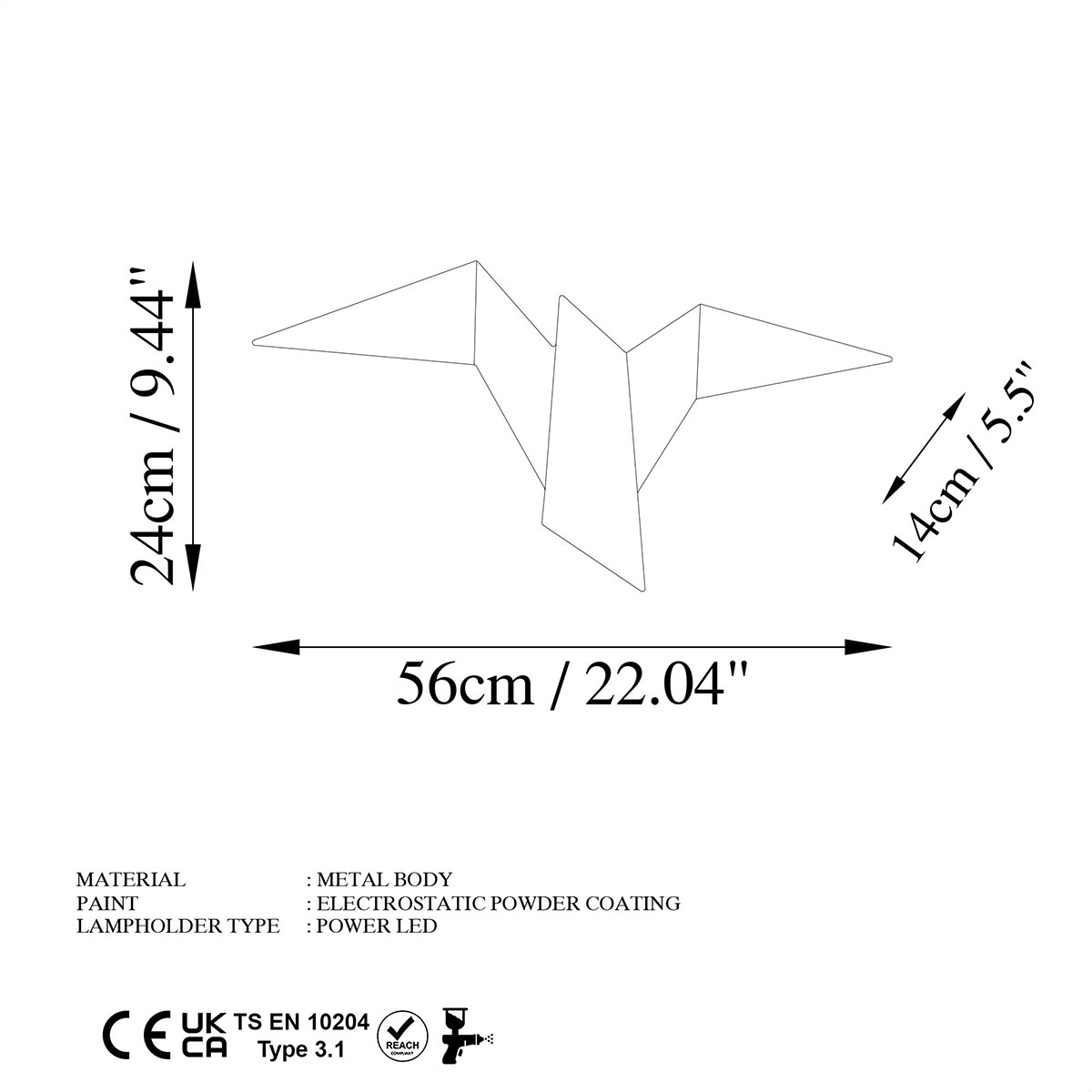 Απλίκα Τοίχου Led A-G Pacali 119Frs1145 Black Home Φωτιστικά Spitishop