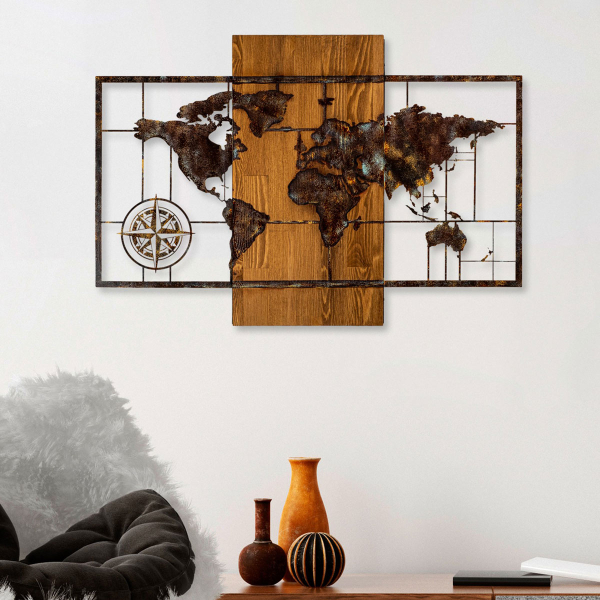 Διακοσμητικό Τοίχου (58x85) A-G World Map 899SKL2661