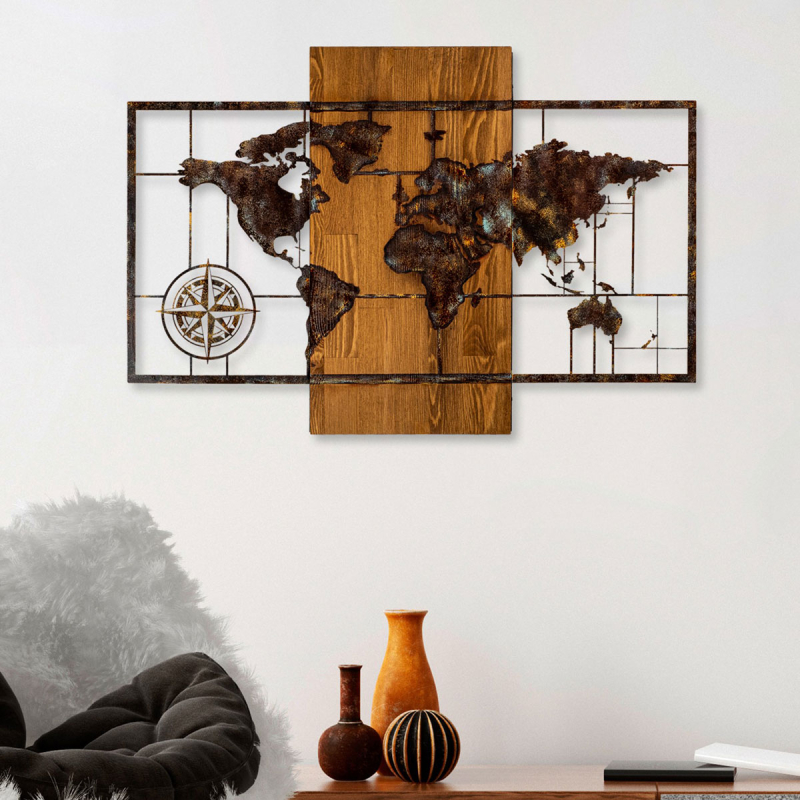 Διακοσμητικό Τοίχου (58x85) A-G World Map 899SKL2661