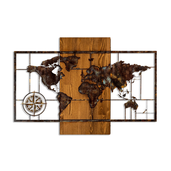 Διακοσμητικό Τοίχου (58x85) A-G World Map 899SKL2661