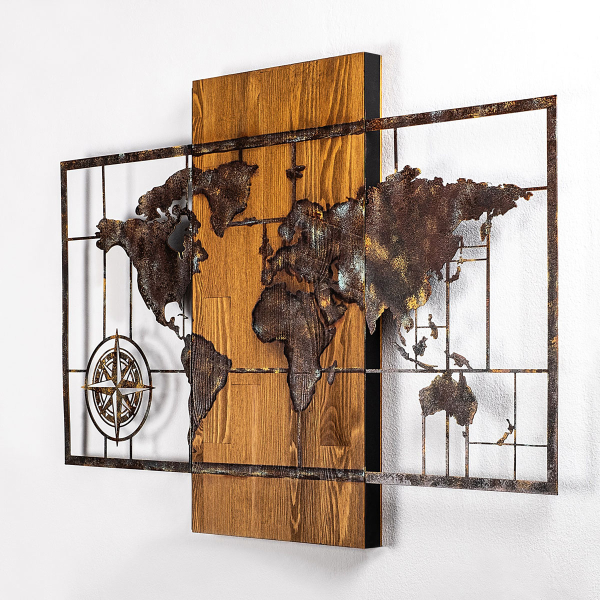 Διακοσμητικό Τοίχου (58x85) A-G World Map 899SKL2661