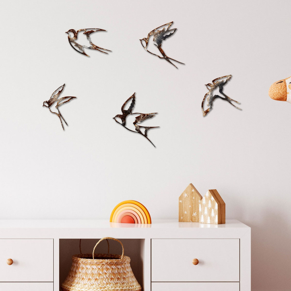 Διακοσμητικά Τοίχου (Σετ 5τμχ) A-G Birds 891TNL3303