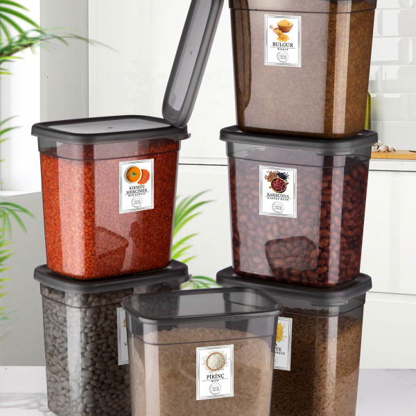 Δοχεία Αποθήκευσης 2lt (Σετ 6τμχ) A-G 639OKK1102