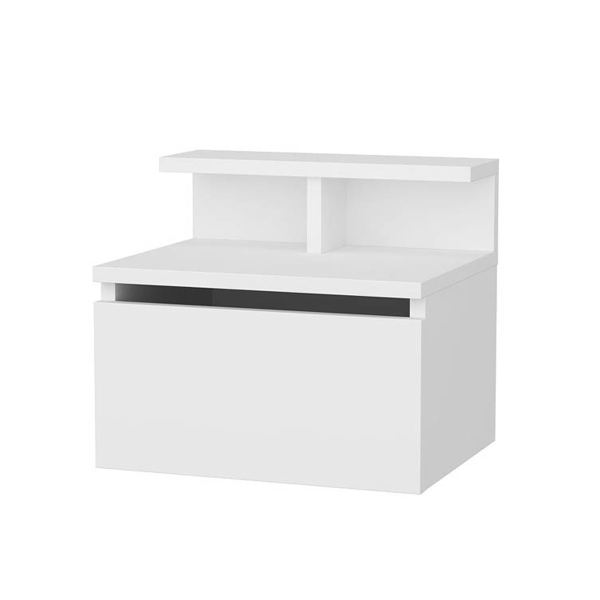 Κομοδίνο Επιτοίχιο Με Συρτάρι & Ράφι (39.8x31.9x35) A-G Alice 322RTC1605 White