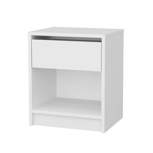 Κομοδίνο Με Συρτάρι & Ράφι (44.6x35.9x52.8) A-G Sheridan 322RTC1613 White