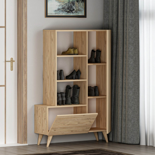 Έπιπλο Εισόδου - Παπουτσοθήκη (80x31.5x121) A-G Agostina Shoes 505CRL1601 Pine