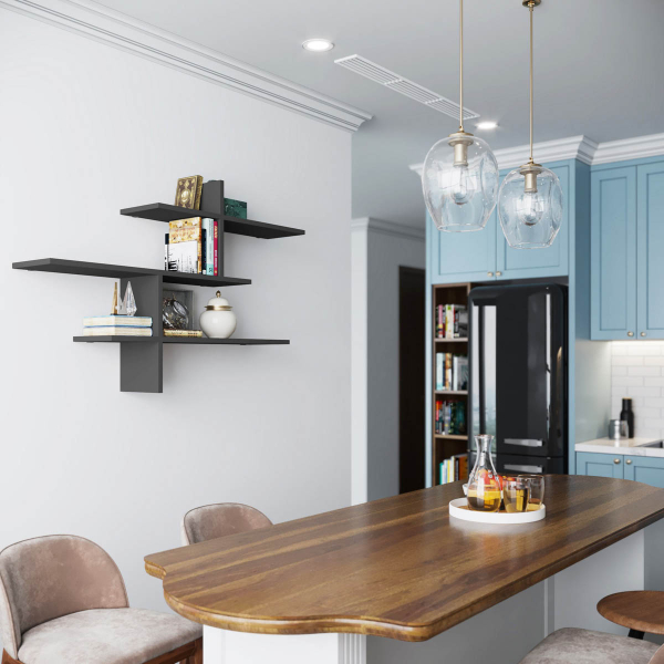 Ραφιέρα Τοίχου (120x22x80.5) A-G Leo 776HMS1727 Anthracite