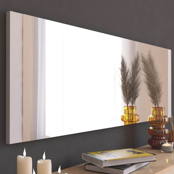 Διακοσμητικός Καθρέφτης Τοίχου (40x120) A-G Azus 116SAM1151 White