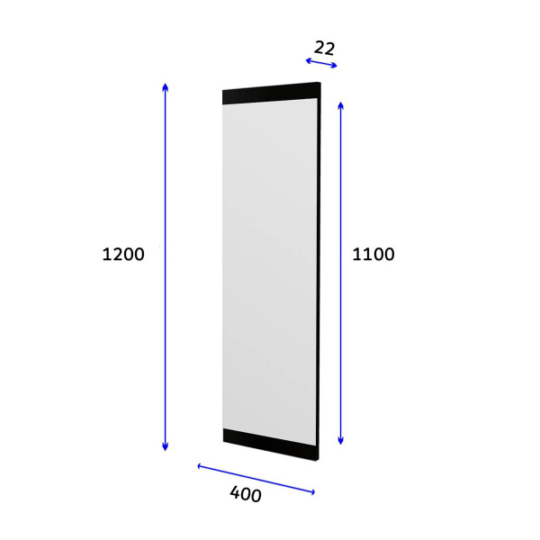 Διακοσμητικός Καθρέφτης Τοίχου (40x120) A-G Azus 116SAM1153 Black