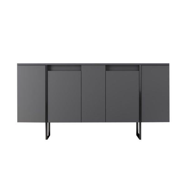 Μπουφές (160x35x80) A-G Luxe 618BLY1175 Anthracite/Black