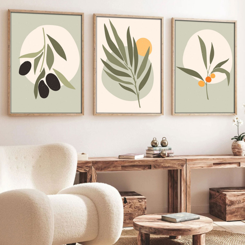 Τρίπτυχος Πίνακας Με Κορνίζα (105x50) A-G 693BSE1171