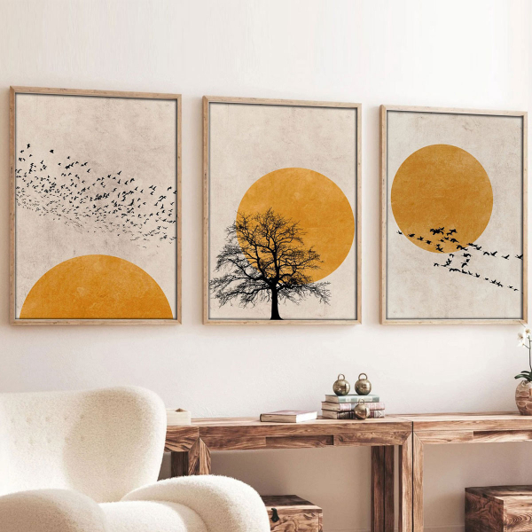 Τρίπτυχος Πίνακας Με Κορνίζα (120x40) A-G 693BSE1308