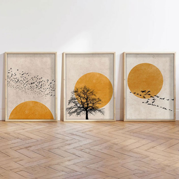 Τρίπτυχος Πίνακας Με Κορνίζα (120x40) A-G 693BSE1308