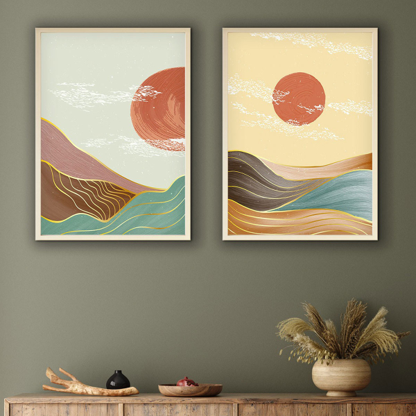 Πίνακες Με Κορνίζα (Σετ 2τμχ) A-G 693BSE1329