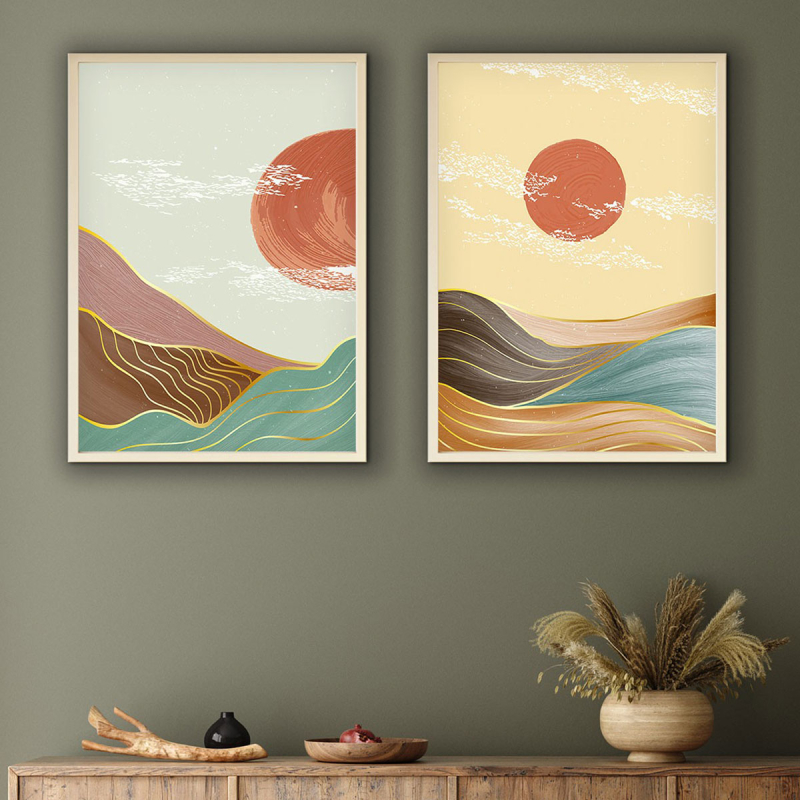 Πίνακες Με Κορνίζα (Σετ 2τμχ) A-G 693BSE1329