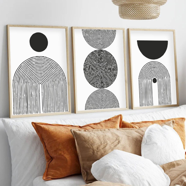 Τρίπτυχος Πίνακας Με Κορνίζα (120x40) A-G 693BSE1342