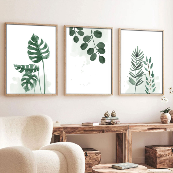 Τρίπτυχος Πίνακας Με Κορνίζα (60x30) A-G 693BSE1450