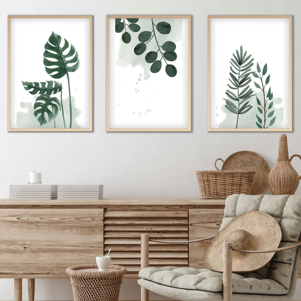 Τρίπτυχος Πίνακας Με Κορνίζα (60x30) A-G 693BSE1450