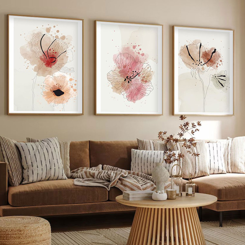 Τρίπτυχος Πίνακας Με Κορνίζα (120x40) A-G 693BSE1499