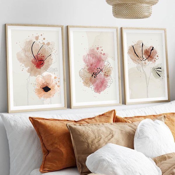 Τρίπτυχος Πίνακας Με Κορνίζα (120x40) A-G 693BSE1499