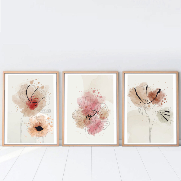 Τρίπτυχος Πίνακας Με Κορνίζα (120x40) A-G 693BSE1499