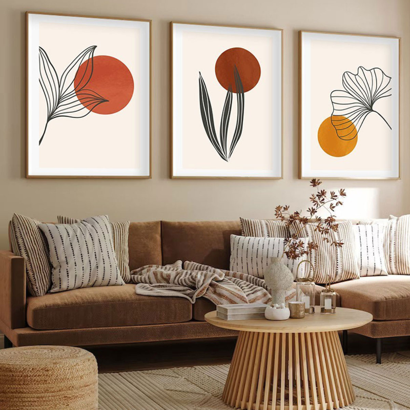 Τρίπτυχος Πίνακας Με Κορνίζα (105x50) A-G 693BSE1541