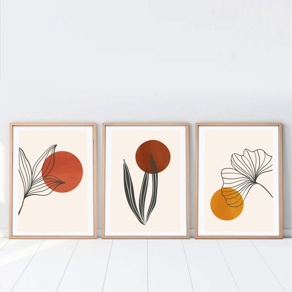 Τρίπτυχος Πίνακας Με Κορνίζα (105x50) A-G 693BSE1541