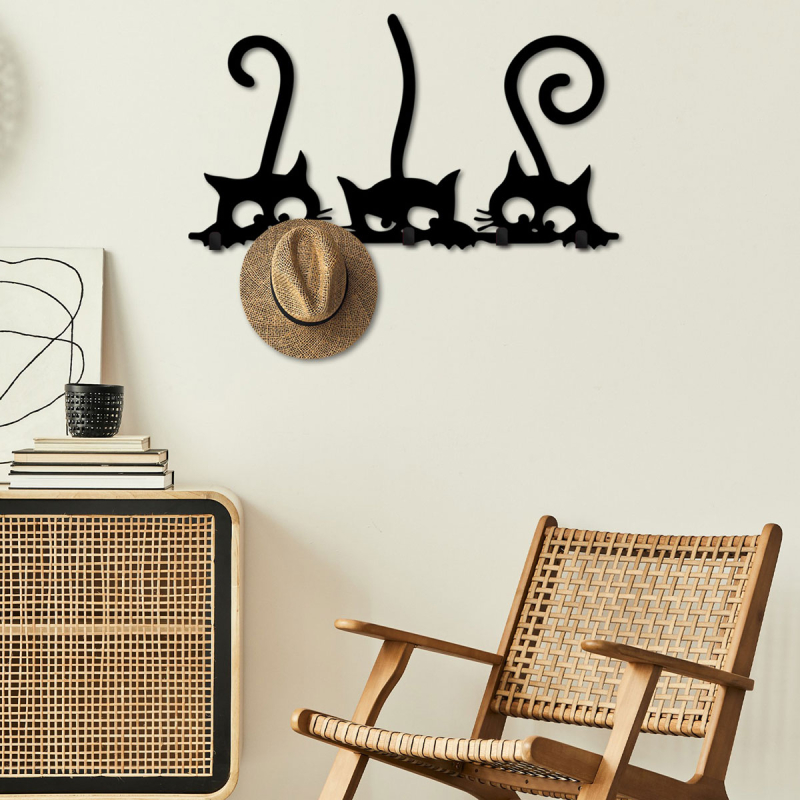 Κρεμάστρα Τοίχου 5 Θέσεων (60x2x37) A-G Hidden Cats 891TNL3690