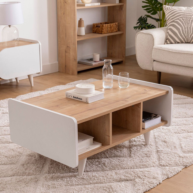 Τραπέζι Σαλονιού Με 3 Ράφια (90x59x40.7) A-G Mindy 550ARN3452 Oak/Anthracite