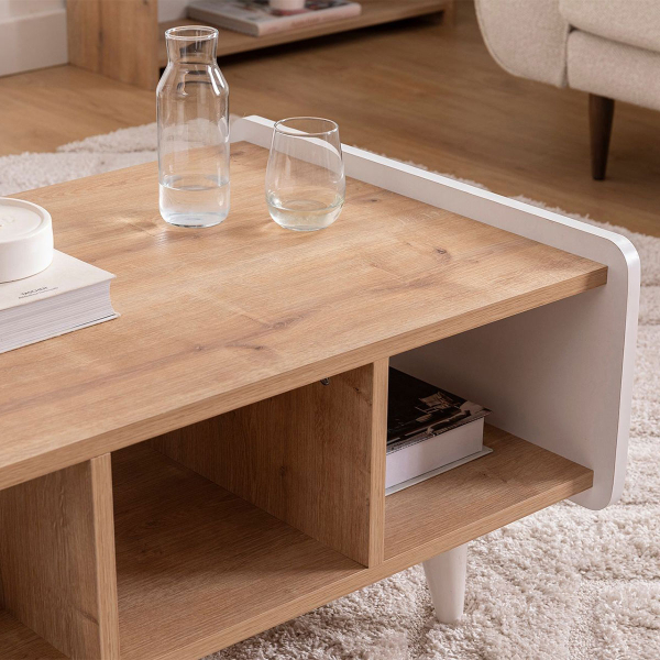 Τραπέζι Σαλονιού Με 3 Ράφια (90x59x40.7) A-G Mindy 550ARN3452 Oak/Anthracite