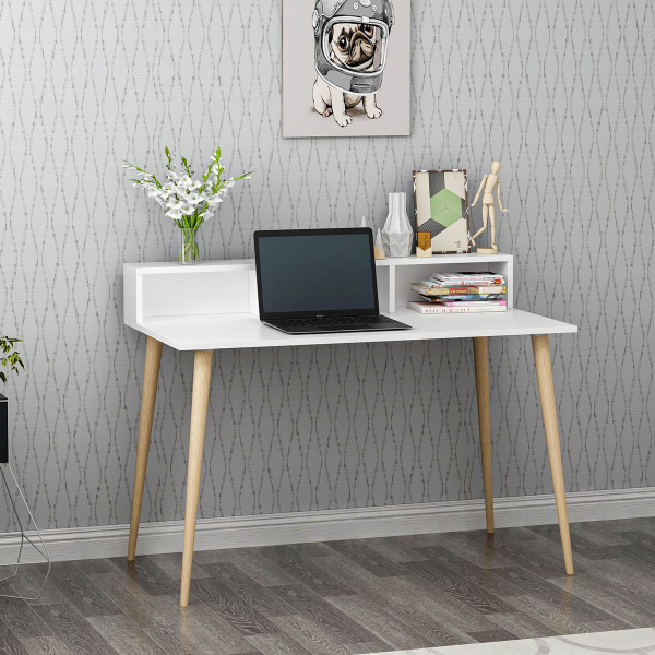 Γραφείο Με Ράφια (120x60x90) A-G Ronas 362ANT1126 White