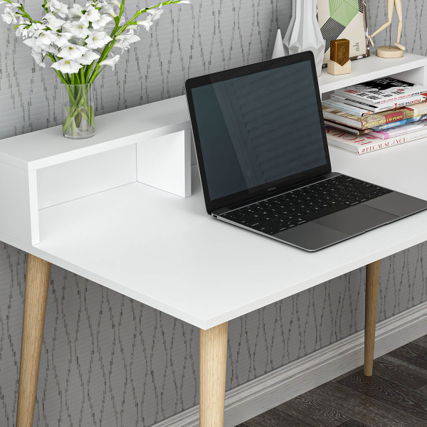 Γραφείο Με Ράφια (120x60x90) A-G Ronas 362ANT1126 White