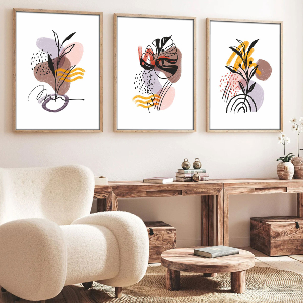 Τρίπτυχος Πίνακας Με Κορνίζα (105x50) A-G 693BSE1925