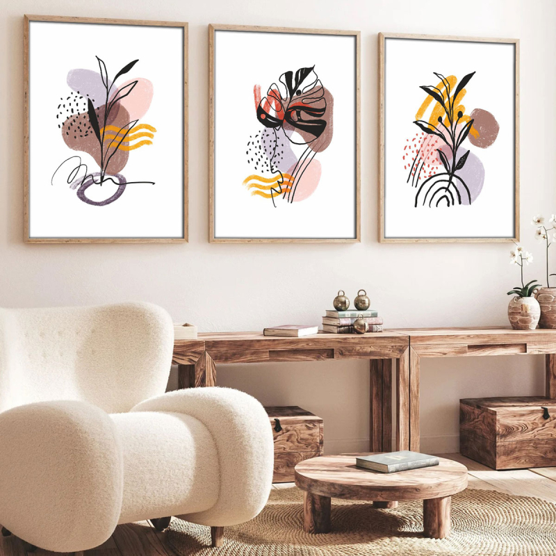 Τρίπτυχος Πίνακας Με Κορνίζα (105x50) A-G 693BSE1925