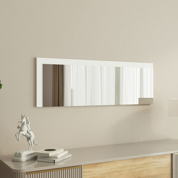Διακοσμητικός Καθρέφτης Τοίχου (40x120) A-G Lariya 116SAM1203 White