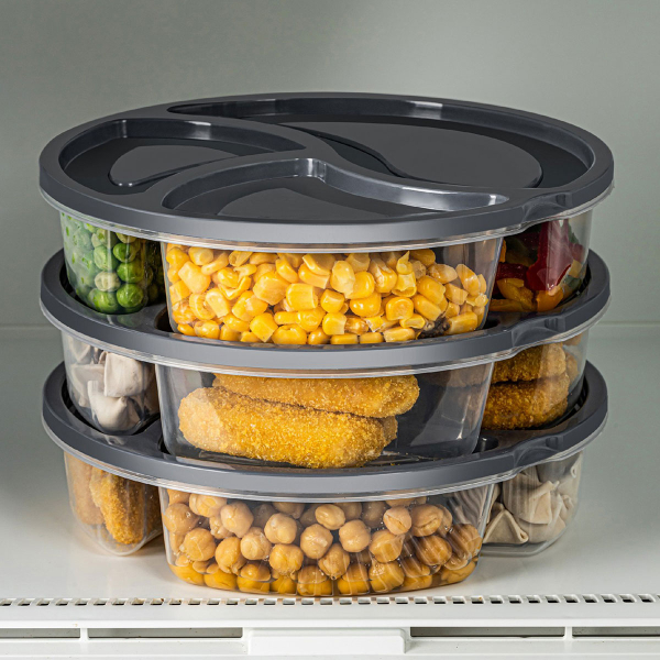 Φαγητοδοχεία Με Χωρίσματα (Σετ 4τμχ) A-G 964FRM1197 Anthracite