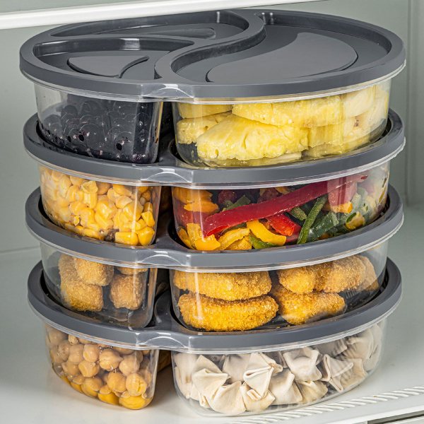 Φαγητοδοχεία Με Χωρίσματα (Σετ 4τμχ) A-G 964FRM1197 Anthracite