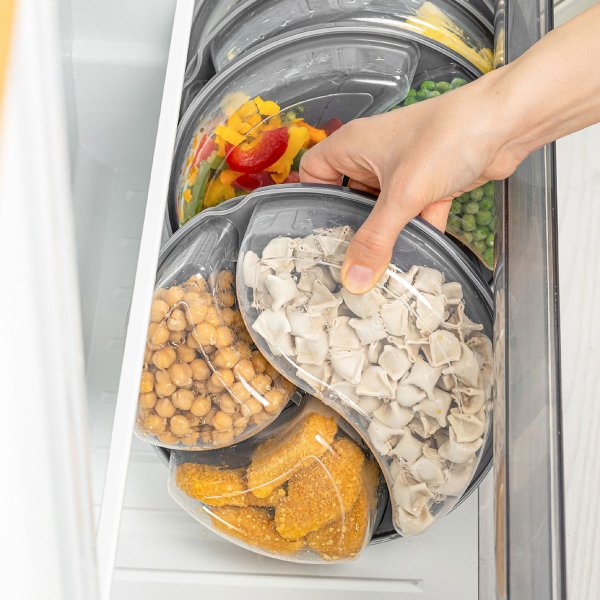 Φαγητοδοχεία Με Χωρίσματα (Σετ 4τμχ) A-G 964FRM1197 Anthracite