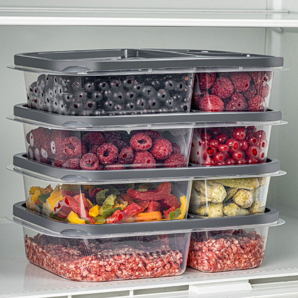 Φαγητοδοχεία Με Χωρίσματα (Σετ 4τμχ) A-G 964FRM1201 Anthracite