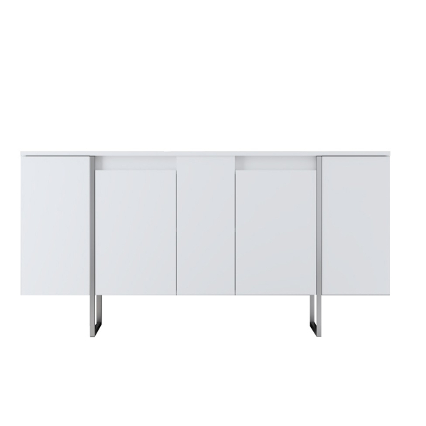 Μπουφές (160x35x80) A-G Luxe 618BLY1302 White/Silver