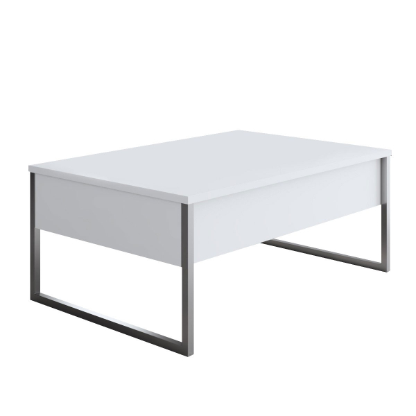 Τραπέζι Σαλονιού (90x60x40) A-G Luxe 618BLY1351 White/Silver