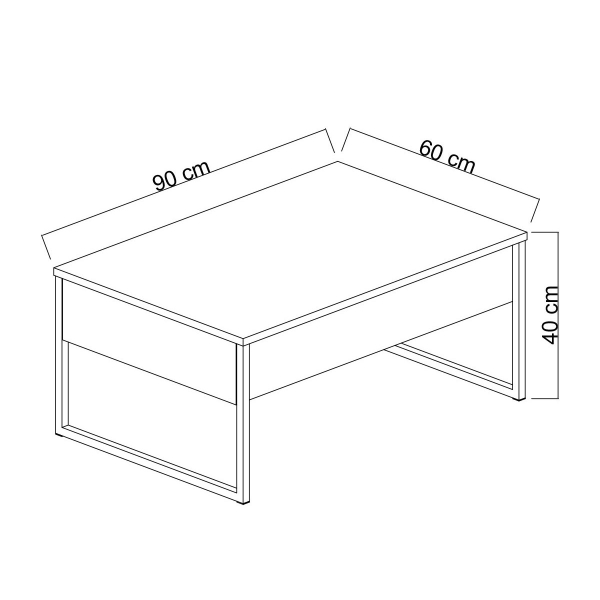Τραπέζι Σαλονιού (90x60x40) A-G Luxe 618BLY1351 White/Silver
