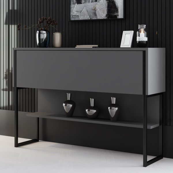 Κονσόλα Εισόδου (120x30x80) A-G Luxe 618BLY1407 Anthracite/Black